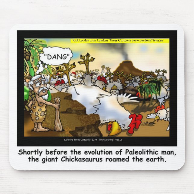 Tapis De Souris Cartes Tee - shirts pour poulets amusants (Chickas (Devant)