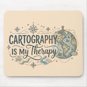 Tapis de souris Cartographie est ma thérapie