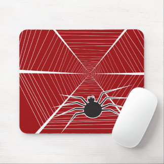 Tapis De Souris Cartographie Spider noir et Web Éffrayant Hallowee