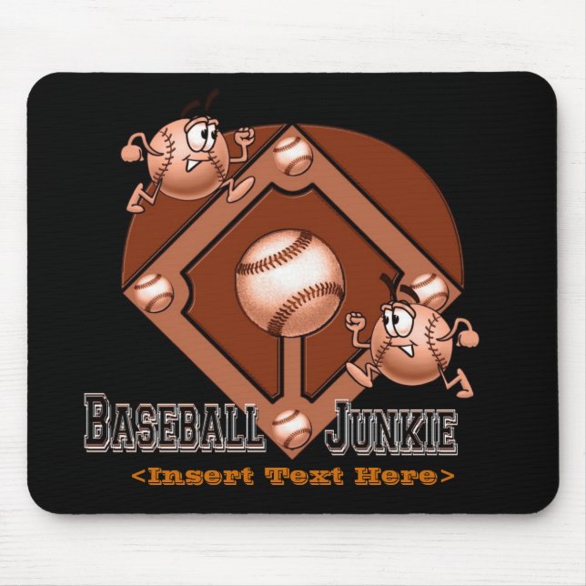 Tapis De Souris Carton de base-ball rouge (Devant)