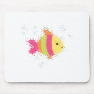 Tapis De Souris Carton de poisson mignon