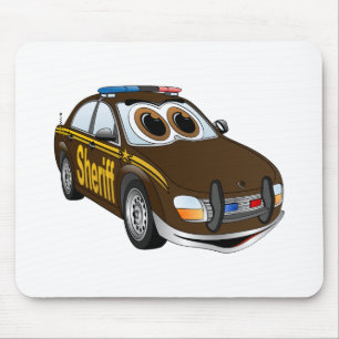 Tapis De Souris Carton de voiture Sheriff BR