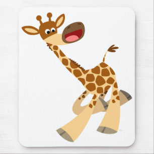 Tapis De Souris Carton mignon Ambling Giraffe Mousepad