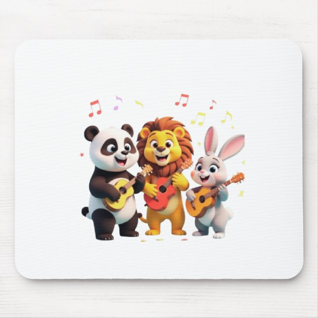 Tapis De Souris 🎵 Cartoon Animal Music Party – Fun & Cute Musical (Devant)