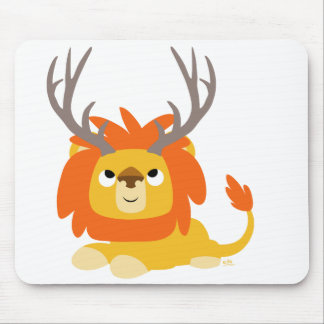 Tapis De Souris Cartoon Antlered Lion mousepad