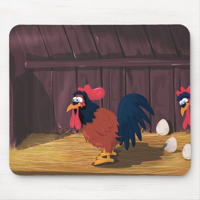 Tapis De Souris Cartoon Chicken Hen House (Devant)