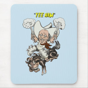 Tapis De Souris Cartoon cowboy tir pistolets équitation art