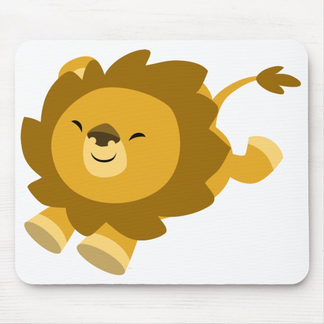 Tapis De Souris Cartoon Exstatique Cute Lion Mousepad (Devant)