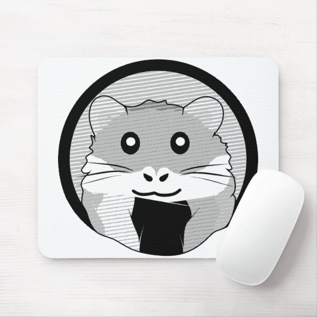 Tapis De Souris Cartoon Hamster Scarfed Joy (Avec souris)