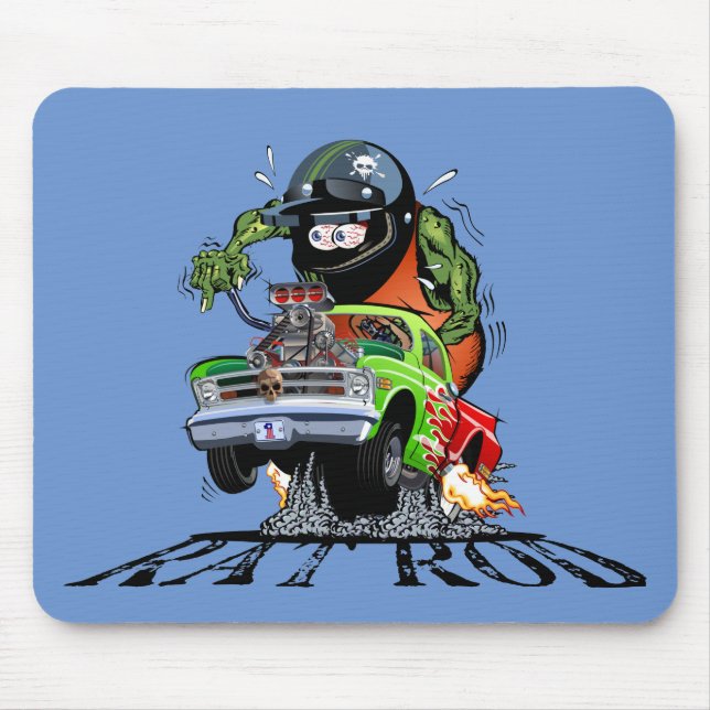 Tapis De Souris Cartoon hot rod (Devant)