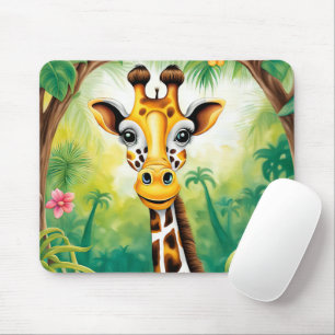 Tapis De Souris Cartoon Jungle Giraffe