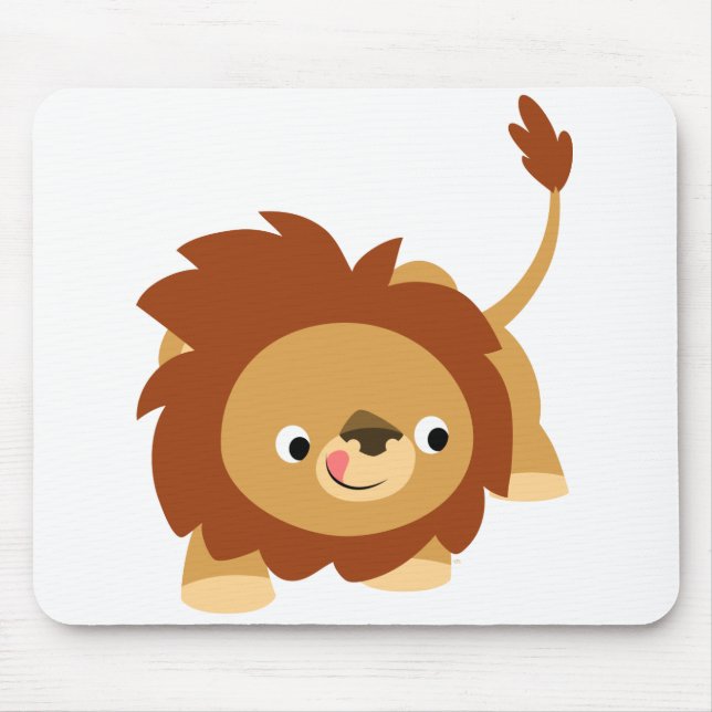 Tapis De Souris Cartoon Lion Mousepad au pignon (Devant)