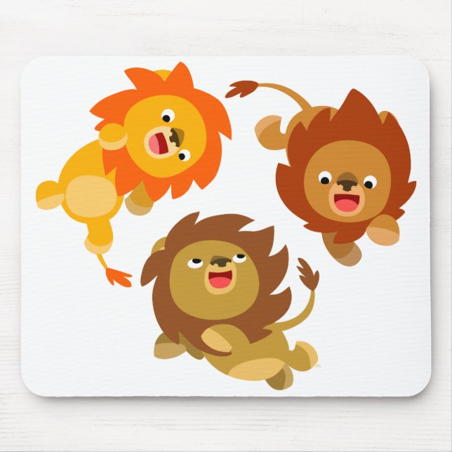 Tapis De Souris Cartoon Lions Mousepad sans poids (Devant)