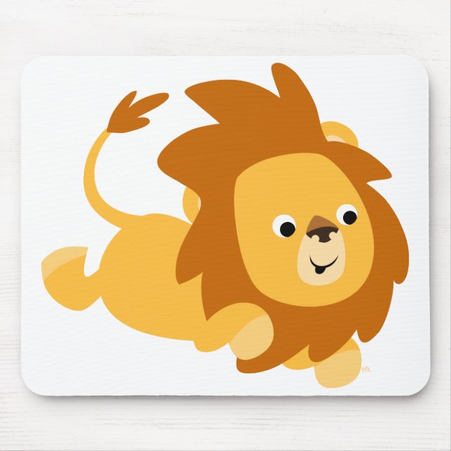 Tapis De Souris Cartoon mignon Gamboling Lion Mousepad (Devant)