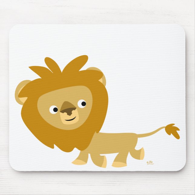 Tapis De Souris Cartoon mignon Marcher Lion Mousepad (Devant)