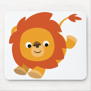 Tapis De Souris Cartoon Perky Cute Lion Mousepad