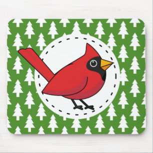Tapis De Souris Cartoon Red Cardinal