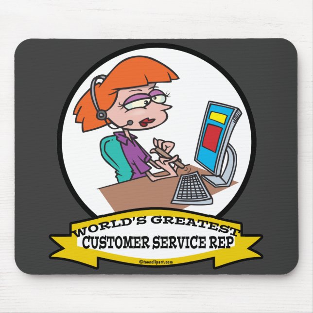 TAPIS DE SOURIS CARTOON REP SERVICE CLIENT LE PLUS GRAND DU MONDE (Devant)
