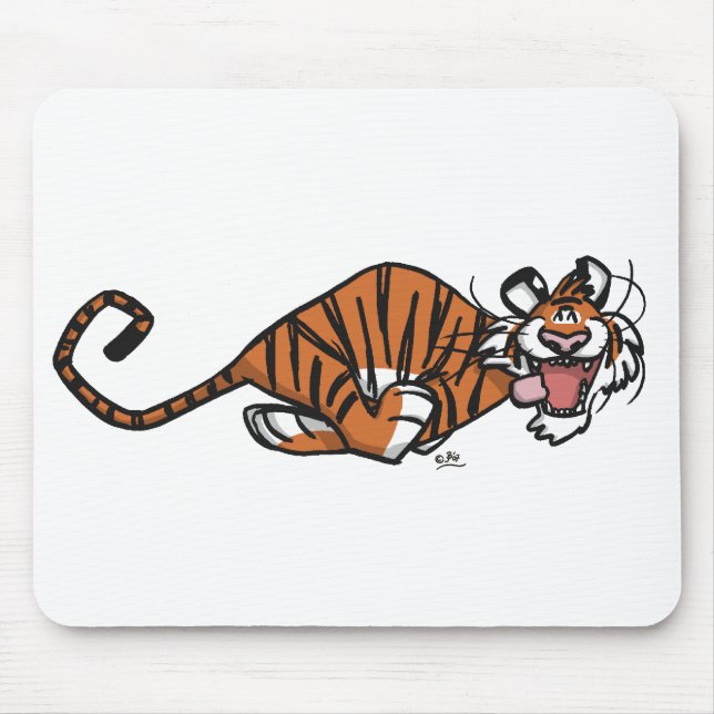 Tapis De Souris Cartoon Running Tiger mousepad (Devant)