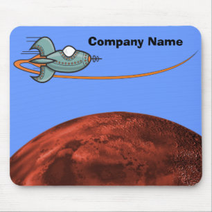 Tapis De Souris Cartoon Space Ship Alien Planet