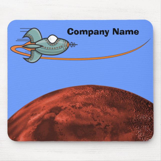 Tapis De Souris Cartoon Space Ship Alien Planet (Devant)