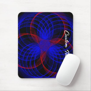 Tapis De Souris Cartouche de souris géométrique à accentuation cou