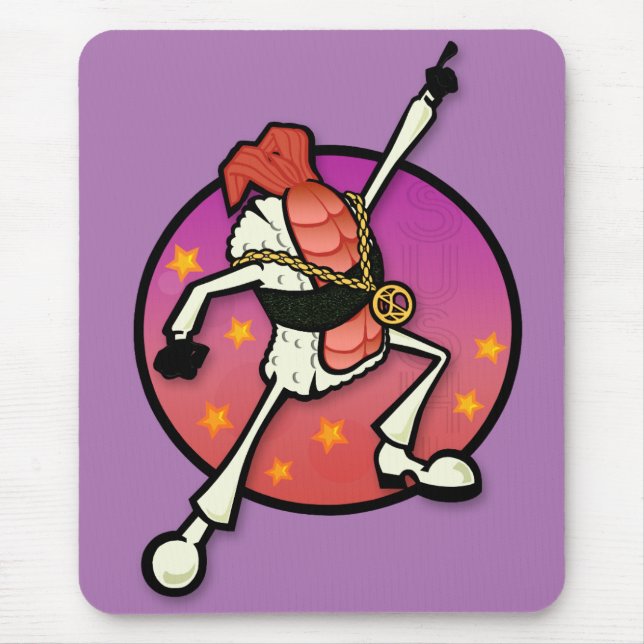 TAPIS DE SOURIS CARTOUTE DE FUNNY DISCO SUSHI GRAPHIC MOUSE PAD (Devant)
