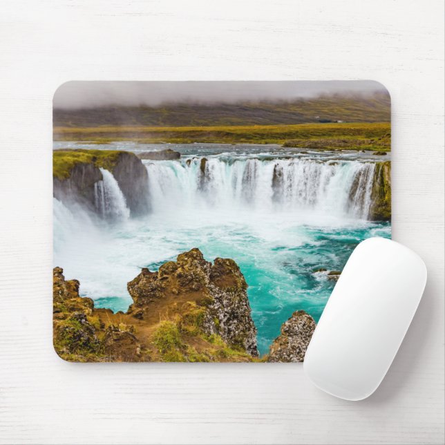 Tapis De Souris Cascade de Godafoss, Islande (Avec souris)
