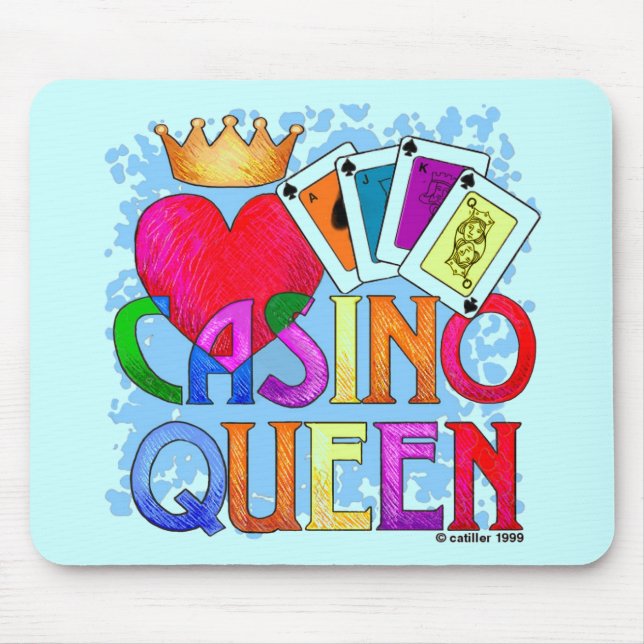 Tapis de souris Casino Queen Blue (Devant)