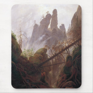 Tapis De Souris Caspar David Friedrich Paysage rocheux dans l'Elbe