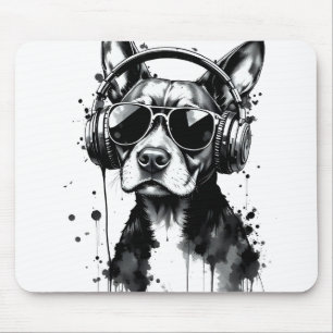Tapis De Souris Casque de chien cool Cute Animaux de compagnie enc