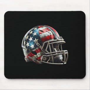 Tapis De Souris Casque de football américain Patriotique US Drapea