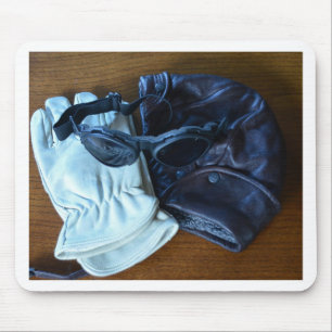 Tapis De Souris Casque de vol, lunettes et gants