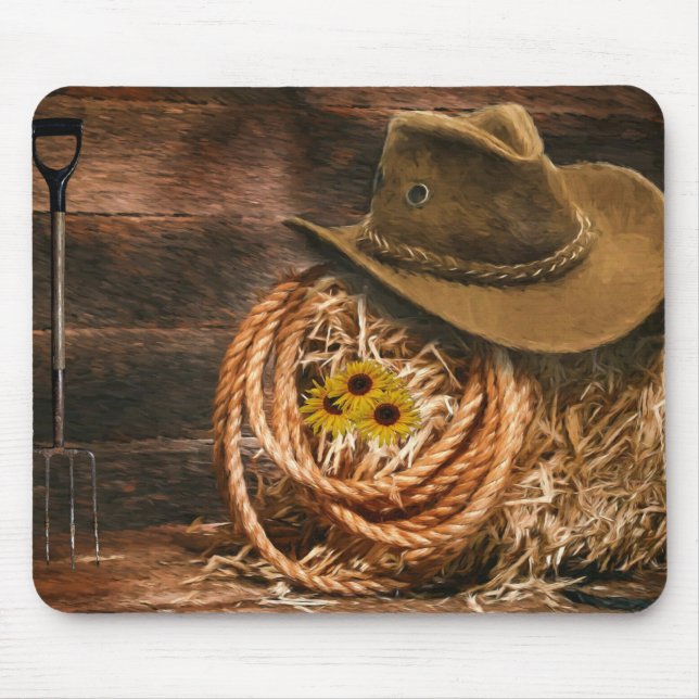 Tapis De Souris Casquette Cowboy (Devant)