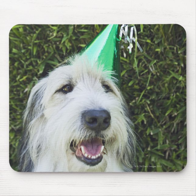 Tapis De Souris Casquette de fête de chien (Devant)