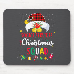 Tapis De Souris Casquette de match de services d'équipe Santa Fun