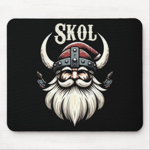 Tapis De Souris Casquette de Père Noël Vikings Pyjama de Noël Cool