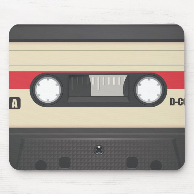 Tapis De Souris Cassette audio - Rouge Coucher de soleil (Devant)