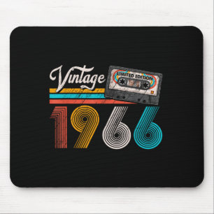 Tapis De Souris Cassette vintage 1966 60 ans 60ème anniversaire