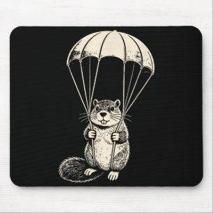 Tapis De Souris Castor parachutiste drôle castor de parachutisme v