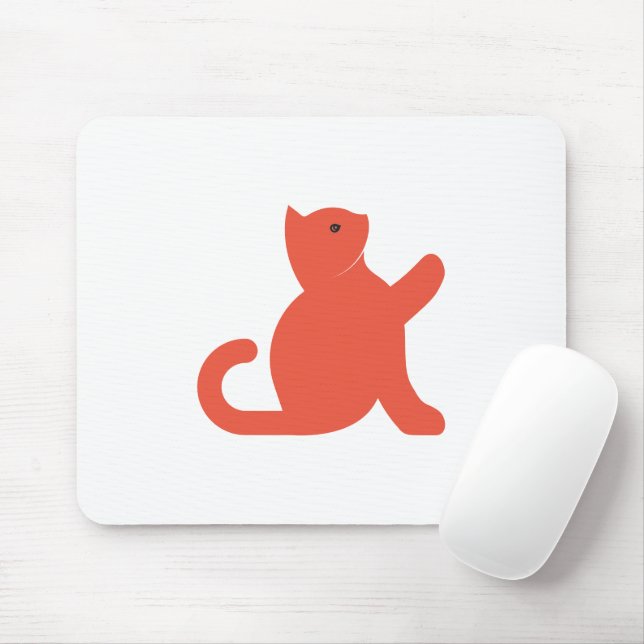 Tapis De Souris Cat dit bonjour (Avec souris)