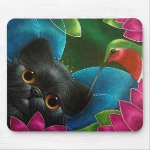Tapis De Souris CAT et COLIBRI Mousepad de FÉE
