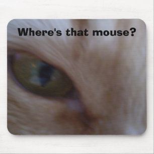 Tapis De Souris Cat Extreme Closeup, Où est cette souris ?
