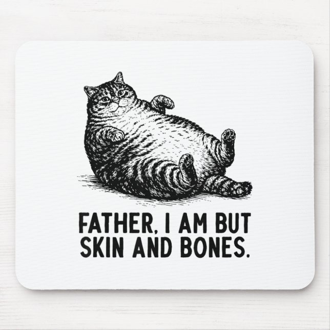 Tapis De Souris Cat Father I Am But Skin And Bones  (Devant)