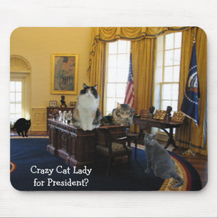 Tapis De Souris Cat Lady, présidente