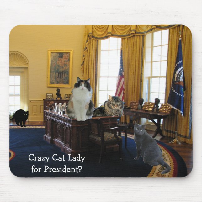 Tapis De Souris Cat Lady, présidente (Devant)