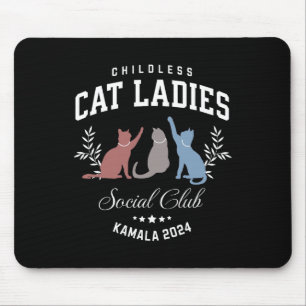 Tapis De Souris Cat Lady Social Club Kamala-harris Président 2024