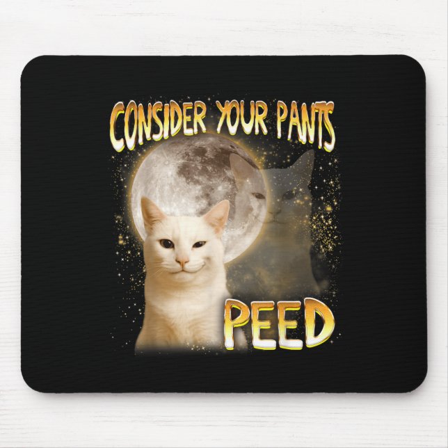 Tapis De Souris Cat Meme Cat Lover Cat Mom Funny Consider Your Pan (Devant)