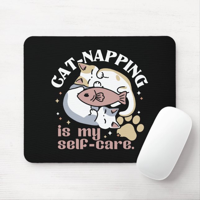Tapis De Souris Cat-Napping Est Mon Citation De Cat Mignonne D'Aut (Avec souris)