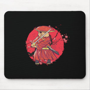 Tapis De Souris Cat Ninja Katana Kendo épée Japon Samurai cadeau